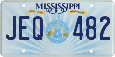 MS license plate JEQ482