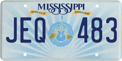 MS license plate JEQ483