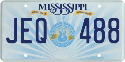 MS license plate JEQ488