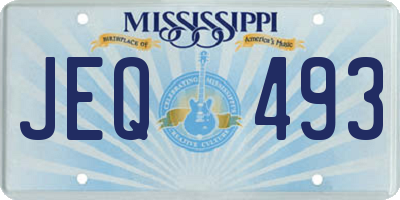 MS license plate JEQ493