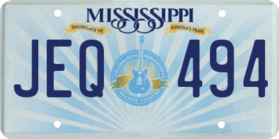 MS license plate JEQ494