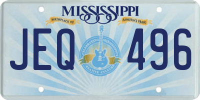 MS license plate JEQ496