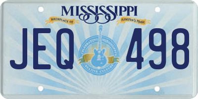 MS license plate JEQ498