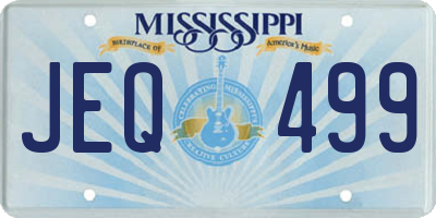 MS license plate JEQ499