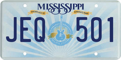 MS license plate JEQ501