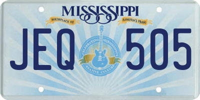 MS license plate JEQ505