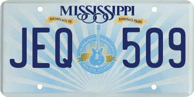 MS license plate JEQ509