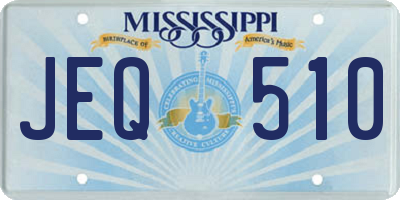 MS license plate JEQ510