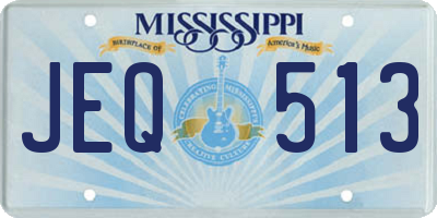 MS license plate JEQ513