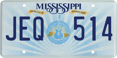 MS license plate JEQ514