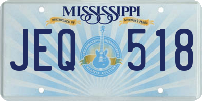 MS license plate JEQ518