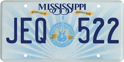 MS license plate JEQ522