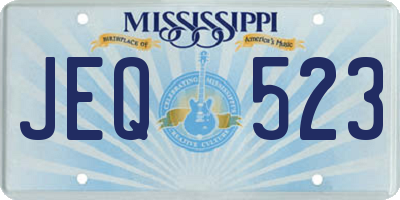MS license plate JEQ523