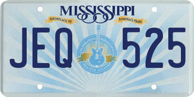MS license plate JEQ525
