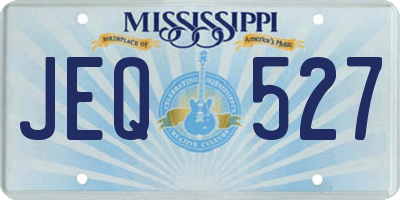 MS license plate JEQ527