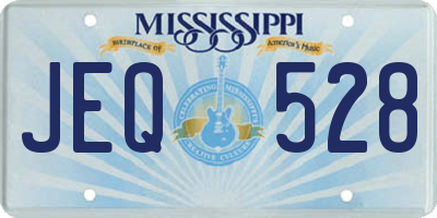 MS license plate JEQ528
