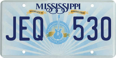 MS license plate JEQ530
