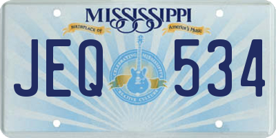 MS license plate JEQ534