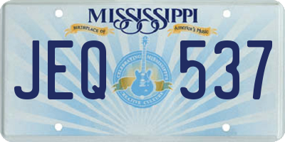 MS license plate JEQ537