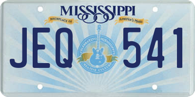 MS license plate JEQ541
