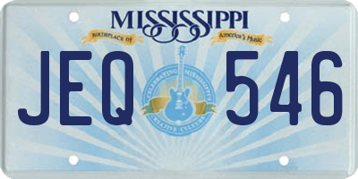 MS license plate JEQ546