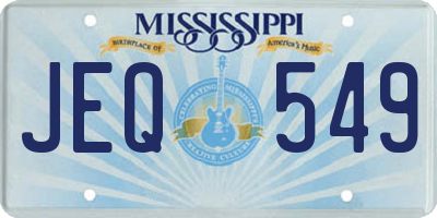 MS license plate JEQ549