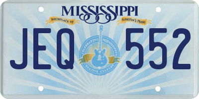 MS license plate JEQ552