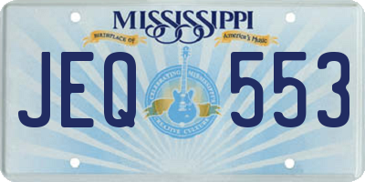 MS license plate JEQ553