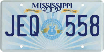 MS license plate JEQ558