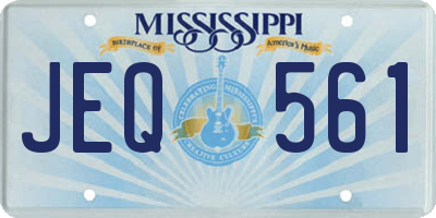 MS license plate JEQ561