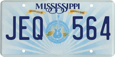 MS license plate JEQ564