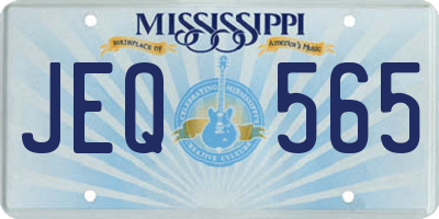 MS license plate JEQ565
