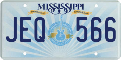 MS license plate JEQ566
