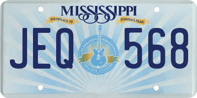 MS license plate JEQ568