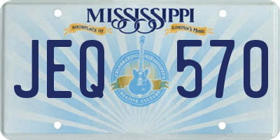 MS license plate JEQ570
