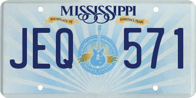 MS license plate JEQ571