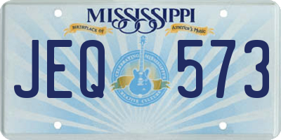 MS license plate JEQ573