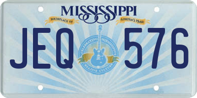 MS license plate JEQ576