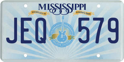 MS license plate JEQ579