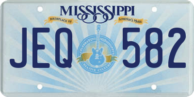 MS license plate JEQ582