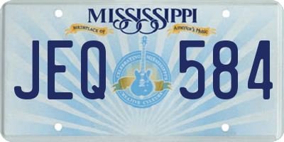 MS license plate JEQ584