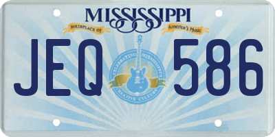 MS license plate JEQ586