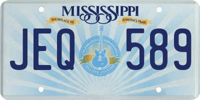 MS license plate JEQ589