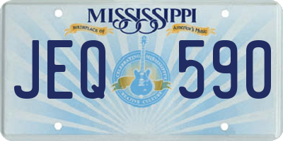 MS license plate JEQ590