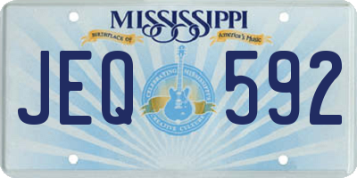 MS license plate JEQ592