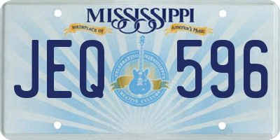 MS license plate JEQ596