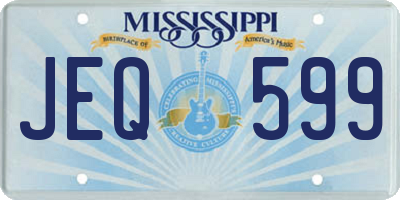 MS license plate JEQ599