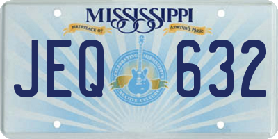 MS license plate JEQ632