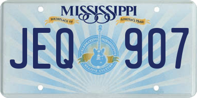 MS license plate JEQ907