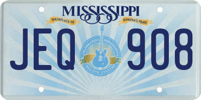 MS license plate JEQ908